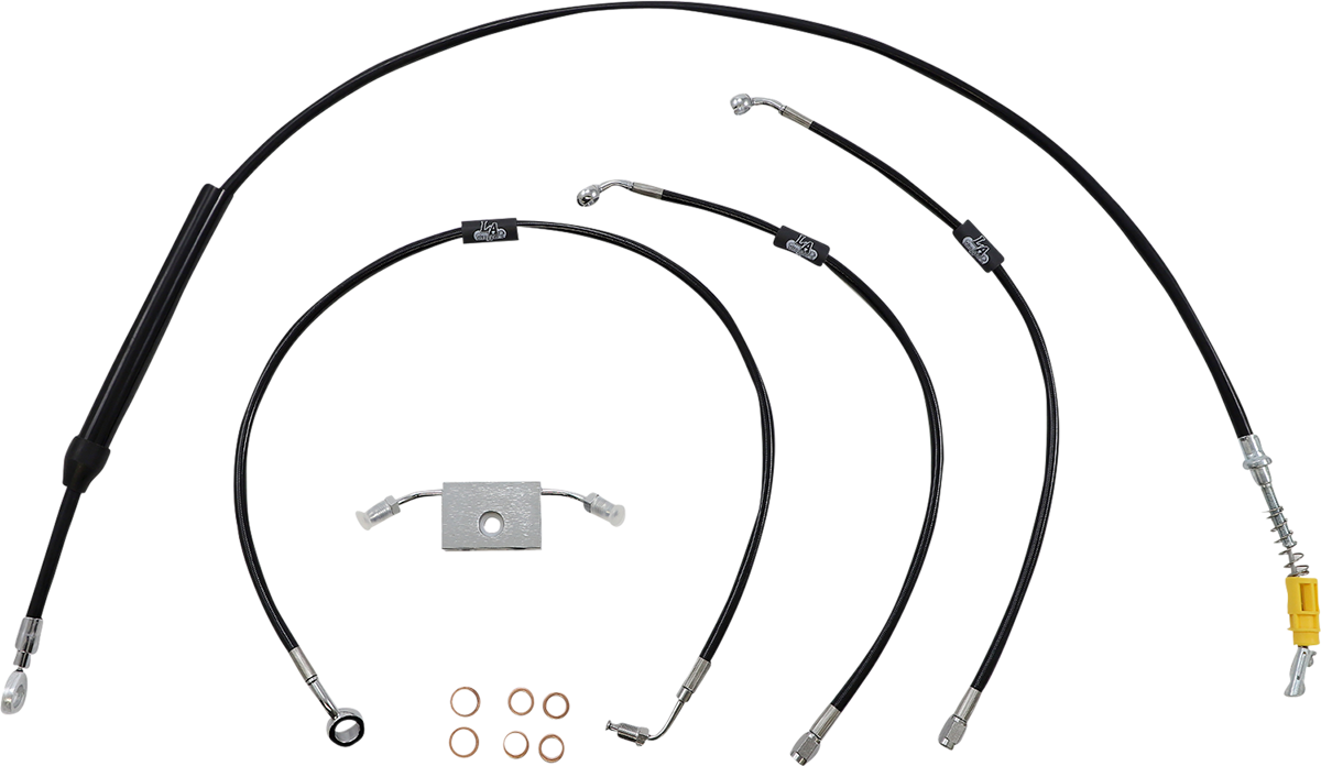 LA CHOPPERS Handlebar Cable/Brake Line Kit- Quick Connect - 12