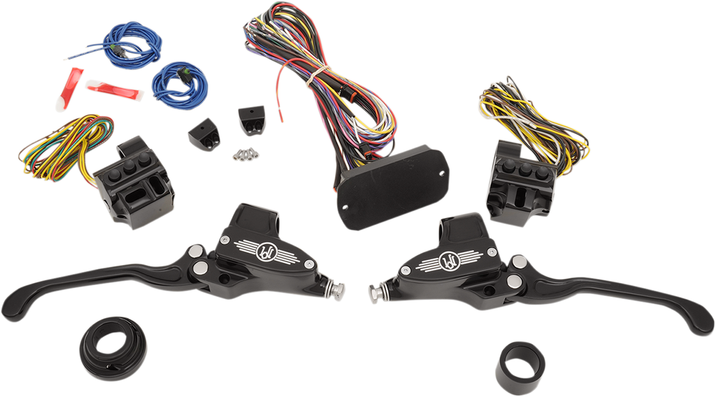 PERFORMANCE MACHINE (PM) Handlebar Controls - Hydraulic - 11/16" Master Cylinder - Black 0062-4026-BM