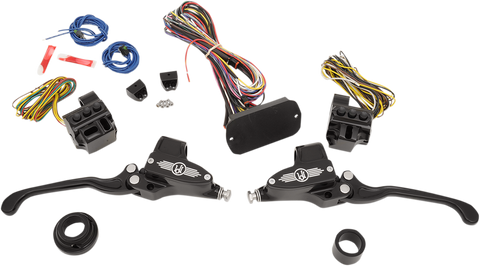 PERFORMANCE MACHINE (PM) Handlebar Controls - Hydraulic - 11/16" Master Cylinder - Black 0062-4026-BM