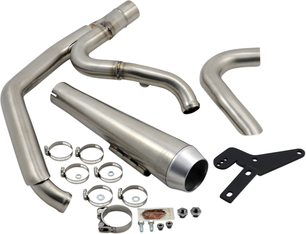 BASSANI XHAUST 2-into-1 Road Rage Exhaust System - Stainless 1S81SS