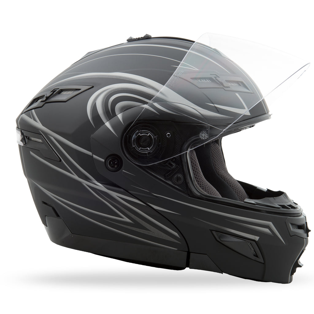 Gm 54 Modular Helmet Derk Matte Black/Silver Xl