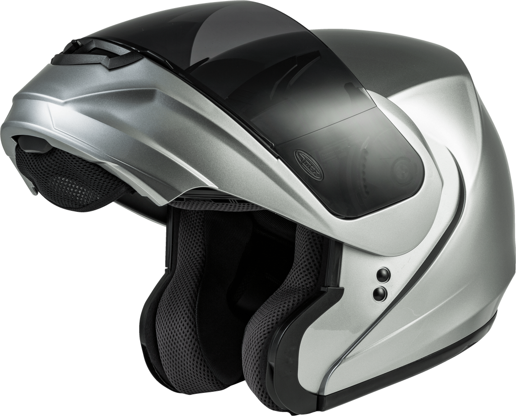 Md 04 Modular Helmet Metallic Silver Lg