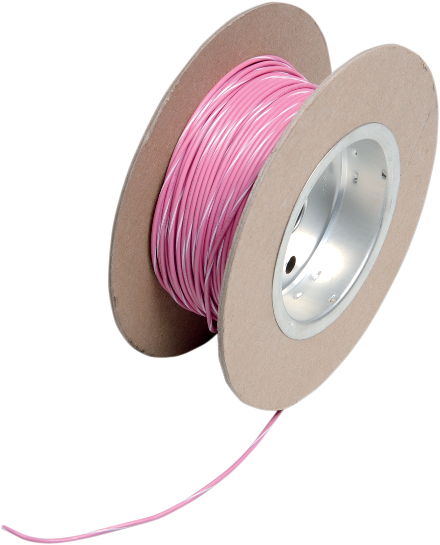 NAMZ 100' Wire Spool - 18 Gauge - Pink/White NWR-109-100