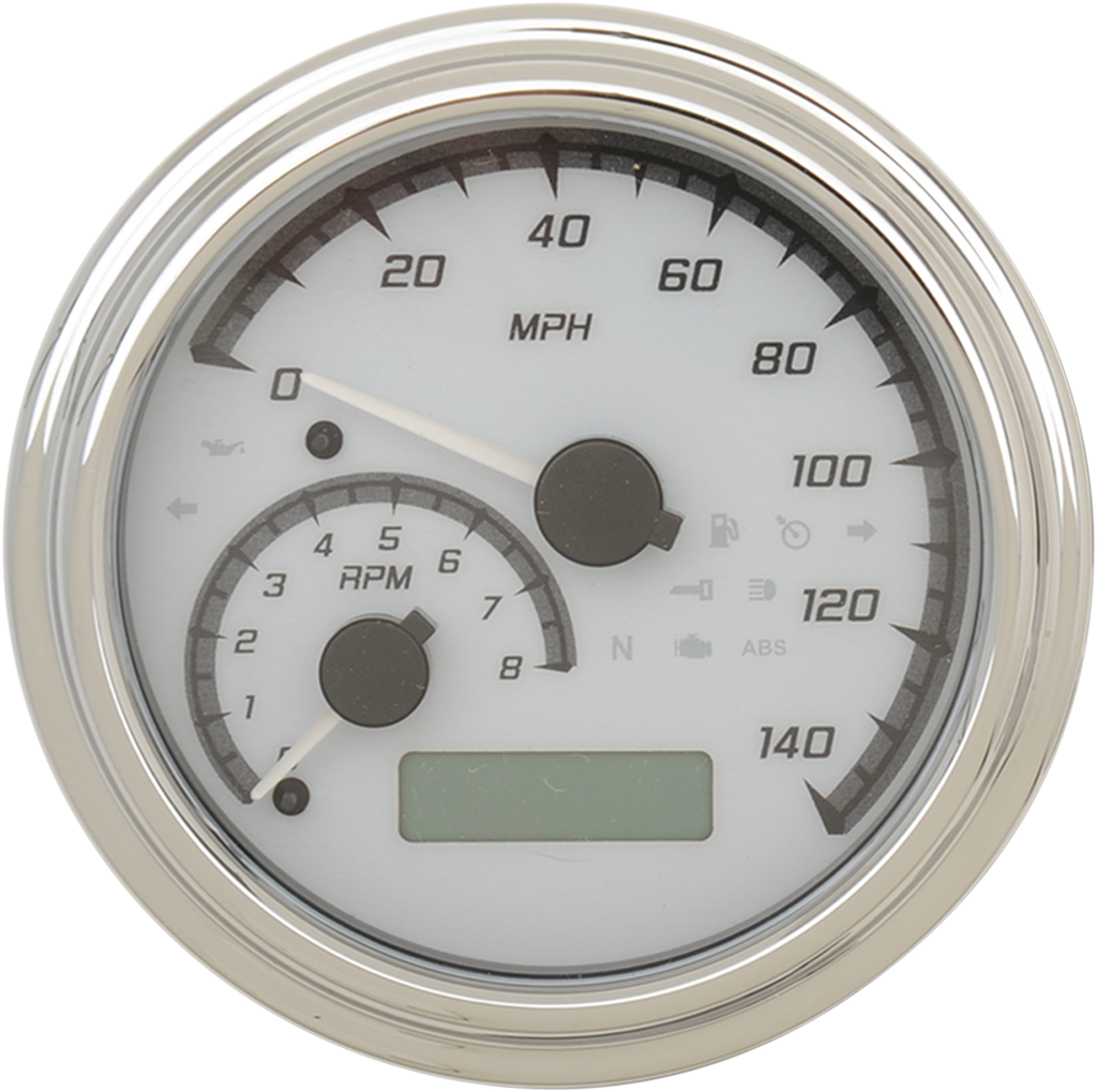 DAKOTA DIGITAL MXV Series Analog Gauge System - White/Gray/Chrome MVX-2011-WG-C