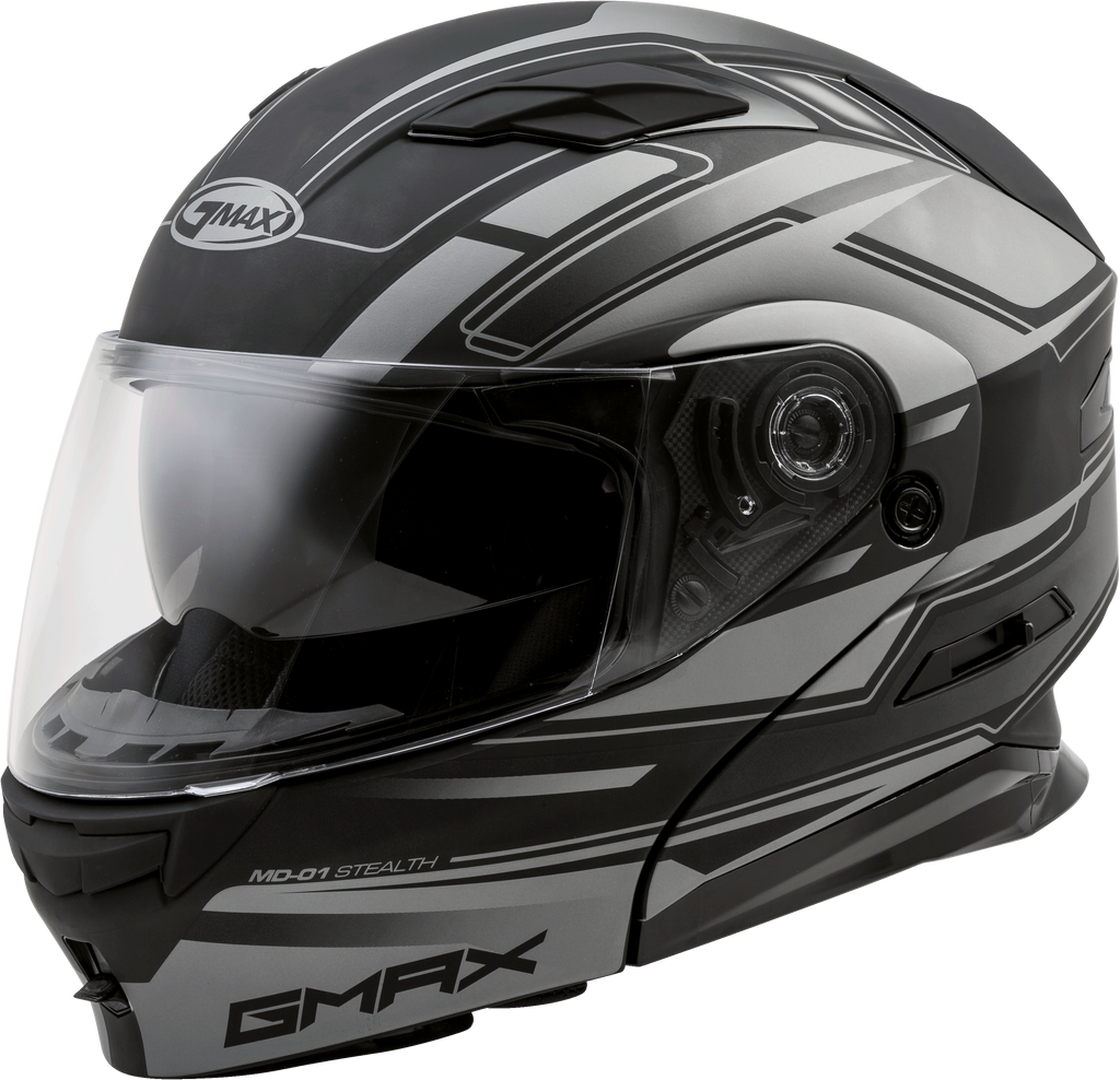 Md 01 Modular Stealth Helmet Matte Black/Silver Xs