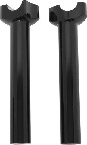 H Bar Risers 8 1/2" Straight Black