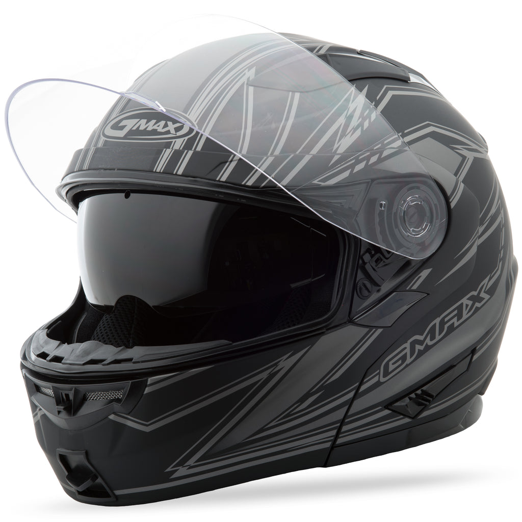 Gm 64 Modular Derk Helmet Matte Black/Silver 2x