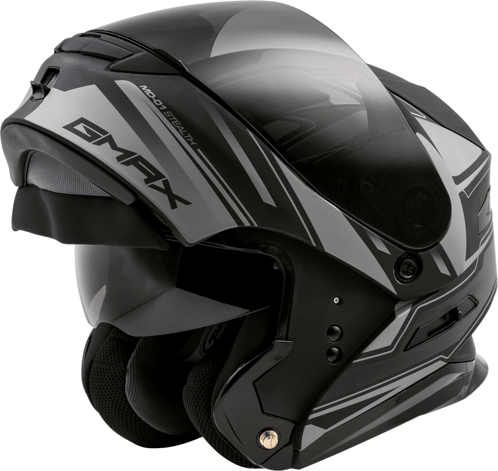 Md 01 Modular Stealth Helmet Matte Black/Silver Xs