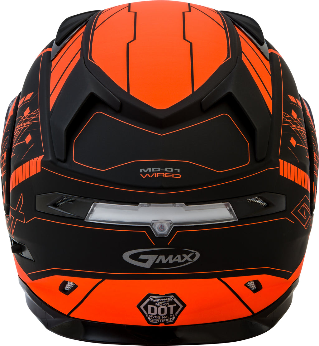 Md 01s Modular Wired Snow Helmet Black/Neon Orange 2x