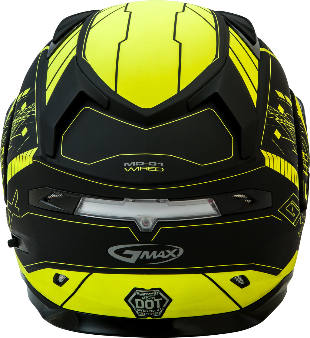 Md 01s Modular Wired Snow Helmet Black/Hi Vis 3x