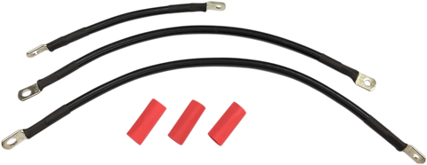 DRAG SPECIALTIES Black Battery Cable Set - '84-'88 ST E25-0091B-T4