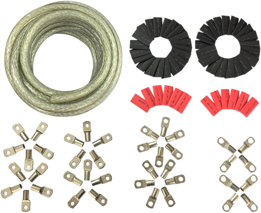 DRAG SPECIALTIES Custom Battery Cable Kit  - Harley Davidson - Clear E25-0092CK