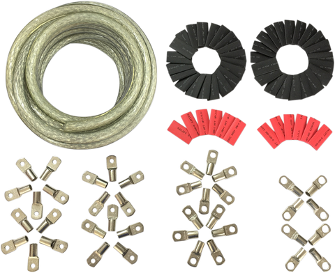 DRAG SPECIALTIES Custom Battery Cable Kit  - Harley Davidson - Clear E25-0092CK