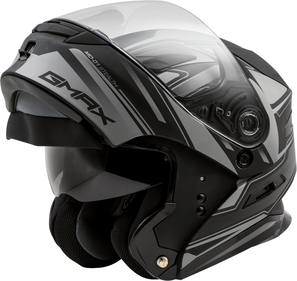 Md 01 Modular Stealth Helmet Matte Black/Silver Xs