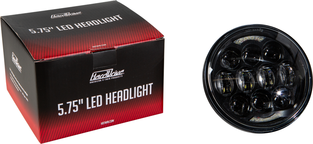 Led Headlight 5.75" 80w Black 4000/2200 Lumens