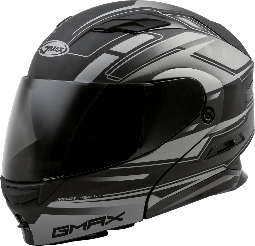 Md 01 Modular Stealth Helmet Matte Black/Silver Xs