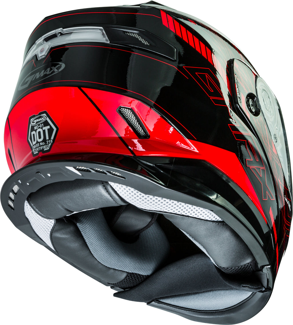 Md 01s Modular Wired Snow Helmet Black/Red Lg