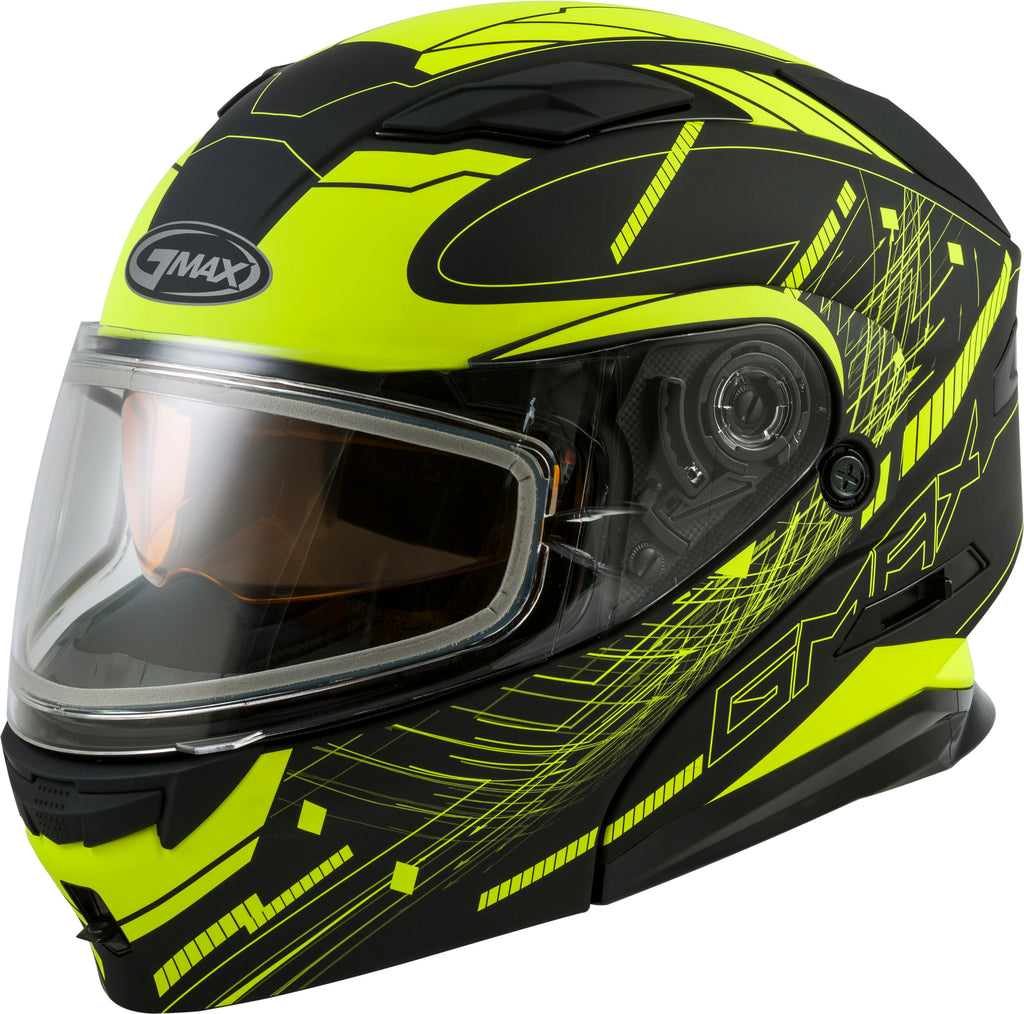 Md 01s Modular Wired Snow Helmet Black/Hi Vis 3x